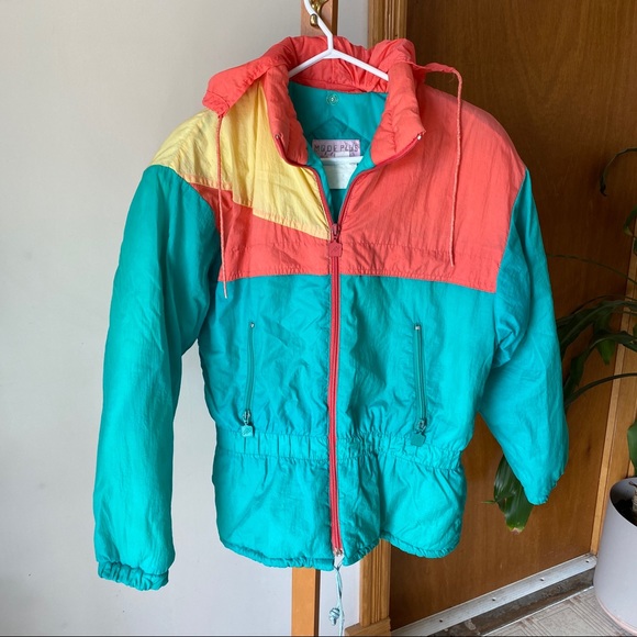 Vintage Jackets & Blazers - Vintage 80s Pastel Ski Jacket